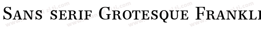 Sans serif Grotesque Franklin Gothi字体转换